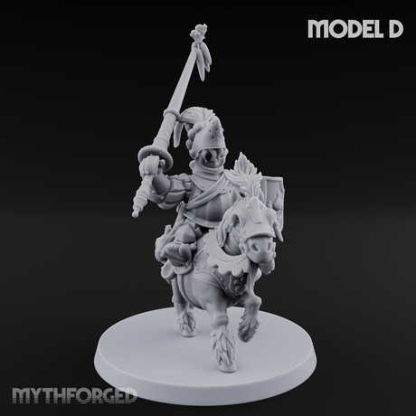 Forking Forward Halfling Pony Riders D Miniature for Dungeons and Dragons, Pathfinder or other TTRPGs