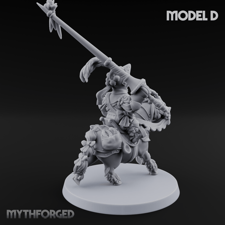 Forking Forward Halfling Pony Riders D Miniature for Dungeons and Dragons, Pathfinder or other TTRPGs
