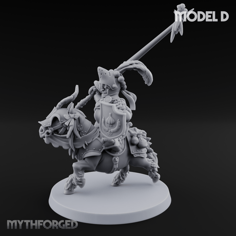 Forking Forward Halfling Pony Riders D Miniature for Dungeons and Dragons, Pathfinder or other TTRPGs