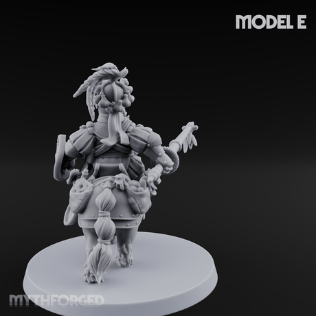 Forking Forward Halfling Pony Riders E Miniature for Dungeons and Dragons, Pathfinder or other TTRPGs