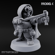 Ready To Fling Halfling Slingers C Miniature for Dungeons and Dragons, Pathfinder or other TTRPGs