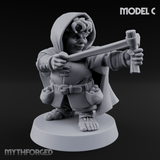 Ready To Fling Halfling Slingers C Miniature for Dungeons and Dragons, Pathfinder or other TTRPGs