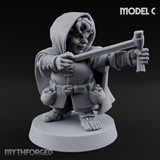 Ready To Fling Halfling Slingers Miniature for Dungeons and Dragons, Pathfinder or other TTRPGs