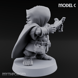Ready To Fling Halfling Slingers C Miniature for Dungeons and Dragons, Pathfinder or other TTRPGs
