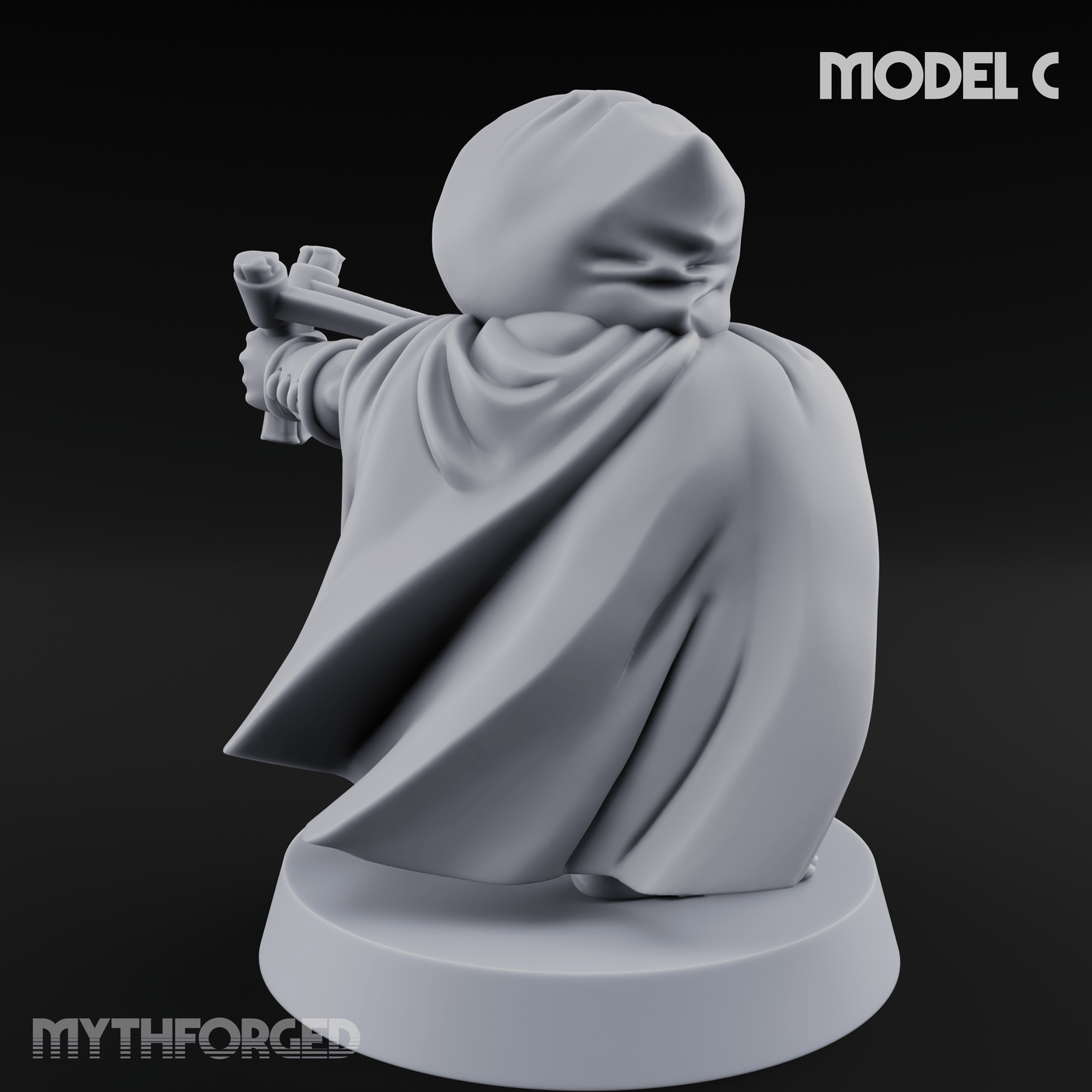 Ready To Fling Halfling Slingers C Miniature for Dungeons and Dragons, Pathfinder or other TTRPGs