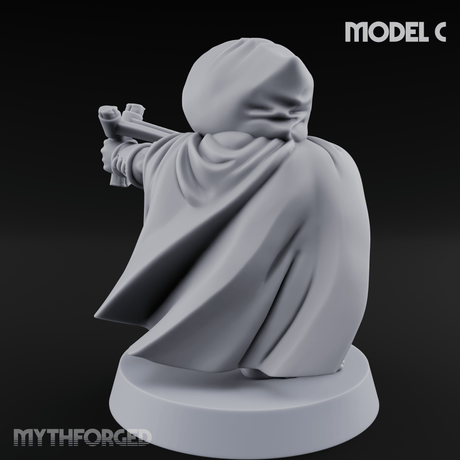 Ready To Fling Halfling Slingers C Miniature for Dungeons and Dragons, Pathfinder or other TTRPGs
