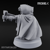 Ready To Fling Halfling Slingers C Miniature for Dungeons and Dragons, Pathfinder or other TTRPGs