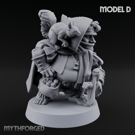 Ready To Fling Halfling Slingers Miniature for Dungeons and Dragons, Pathfinder or other TTRPGs