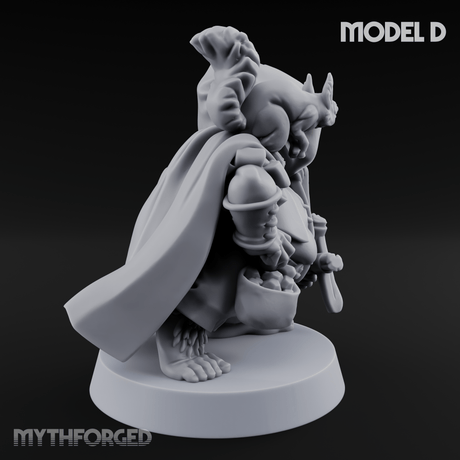 Ready To Fling Halfling Slingers D Miniature for Dungeons and Dragons, Pathfinder or other TTRPGs