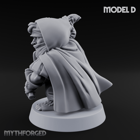 Ready To Fling Halfling Slingers D Miniature for Dungeons and Dragons, Pathfinder or other TTRPGs