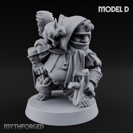 Ready To Fling Halfling Slingers D Miniature for Dungeons and Dragons, Pathfinder or other TTRPGs