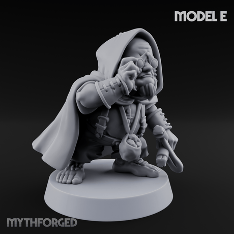 Ready To Fling Halfling Slingers E Miniature for Dungeons and Dragons, Pathfinder or other TTRPGs