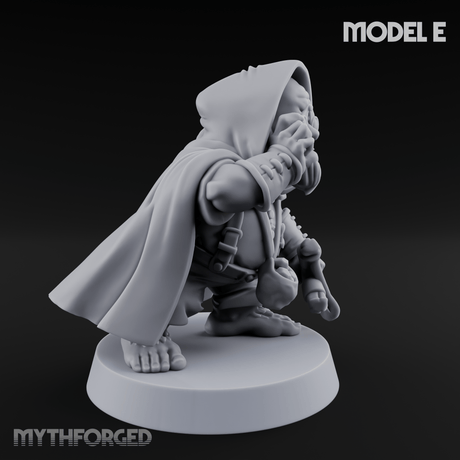Ready To Fling Halfling Slingers E Miniature for Dungeons and Dragons, Pathfinder or other TTRPGs