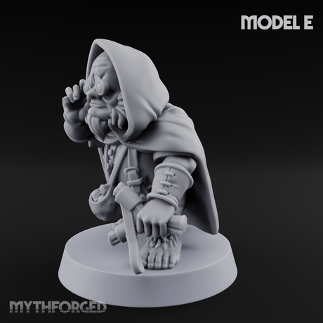 Ready To Fling Halfling Slingers E Miniature for Dungeons and Dragons, Pathfinder or other TTRPGs