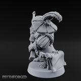 Long Barrel Aiming Halfling Sharpshooter Miniature for Dungeons and Dragons, Pathfinder or other TTRPGs
