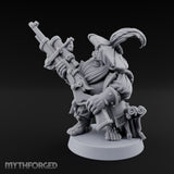 Long Barrel Aiming Halfling Sharpshooter Miniature for Dungeons and Dragons, Pathfinder or other TTRPGs