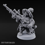 Long Barrel Aiming Halfling Sharpshooter Miniature for Dungeons and Dragons, Pathfinder or other TTRPGs