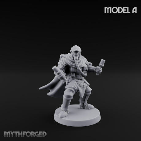 Hammer Axe Rifle Bearing Shocktrooper A Miniature for Dungeons and Dragons, Pathfinder or other TTRPGs
