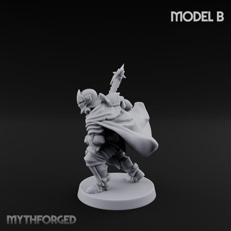 Hammer Axe Rifle Bearing Shocktrooper B Miniature for Dungeons and Dragons, Pathfinder or other TTRPGs