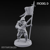 Hammer Axe Rifle Bearing Shocktrooper D Miniature for Dungeons and Dragons, Pathfinder or other TTRPGs