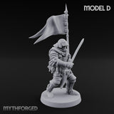 Hammer Axe Rifle Bearing Shocktrooper D Miniature for Dungeons and Dragons, Pathfinder or other TTRPGs