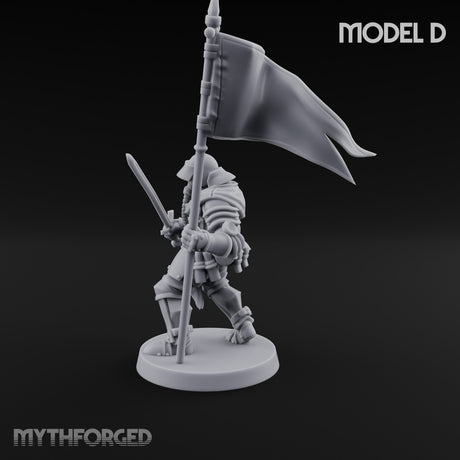 Hammer Axe Rifle Bearing Shocktrooper D Miniature for Dungeons and Dragons, Pathfinder or other TTRPGs