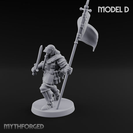 Hammer Axe Rifle Bearing Shocktrooper D Miniature for Dungeons and Dragons, Pathfinder or other TTRPGs