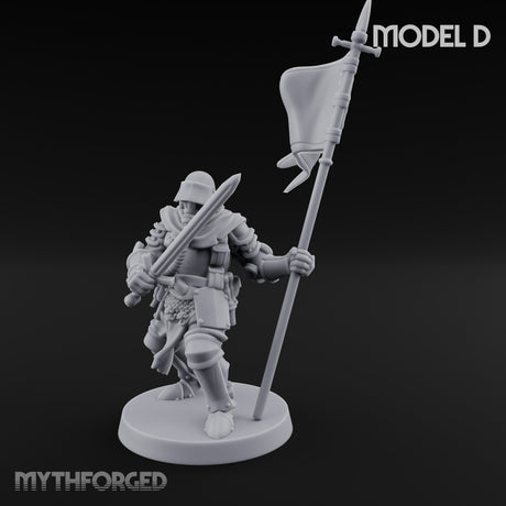 Hammer Axe Rifle Bearing Shocktrooper D Miniature for Dungeons and Dragons, Pathfinder or other TTRPGs