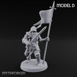 Hammer Axe Rifle Bearing Shocktrooper D Miniature for Dungeons and Dragons, Pathfinder or other TTRPGs