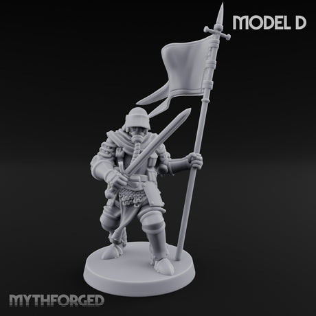Hammer Axe Rifle Bearing Shocktrooper D Miniature for Dungeons and Dragons, Pathfinder or other TTRPGs