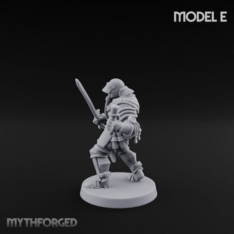Hammer Axe Rifle Bearing Shocktrooper E Miniature for Dungeons and Dragons, Pathfinder or other TTRPGs