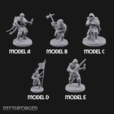 Hammer Axe Rifle Bearing Shocktroopers Miniature for Dungeons and Dragons, Pathfinder or other TTRPGs