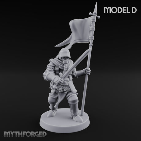 Hammer Axe Rifle Bearing Shocktroopers Miniature for Dungeons and Dragons, Pathfinder or other TTRPGs