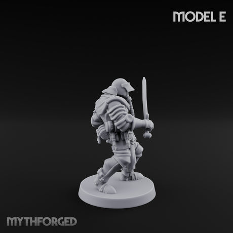 Hammer Axe Rifle Bearing Shocktroopers Miniature for Dungeons and Dragons, Pathfinder or other TTRPGs