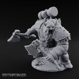 Hammer Overhead Axes Ready Giant Berserker Miniature for Dungeons and Dragons, Pathfinder or other TTRPGs