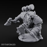Hammer Overhead Axes Ready Giant Berserker Miniature for Dungeons and Dragons, Pathfinder or other TTRPGs