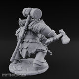 Hammer Overhead Axes Ready Giant Berserker Miniature for Dungeons and Dragons, Pathfinder or other TTRPGs