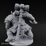 Hammer Overhead Axes Ready Giant Berserker Miniature for Dungeons and Dragons, Pathfinder or other TTRPGs