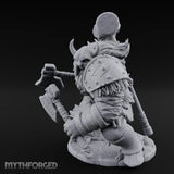 Hammer Overhead Axes Ready Giant Berserker Miniature for Dungeons and Dragons, Pathfinder or other TTRPGs