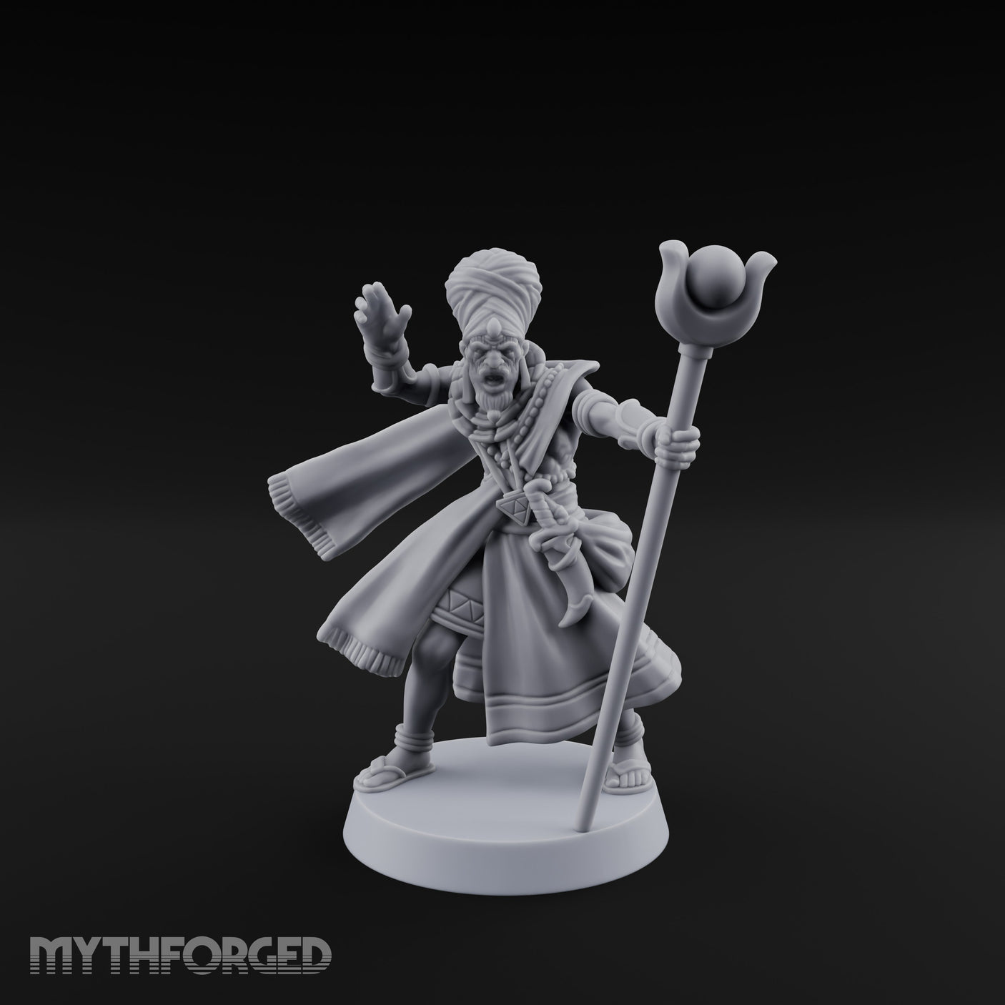 Hand Gesturing Ancient Priest