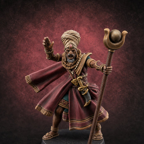 Hand Gesturing Ancient Priest — painted concept preview (miniature supplied unpainted)