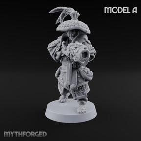 Hand Mortar Lugging Thunder Warrior A Miniature for Dungeons and Dragons, Pathfinder or other TTRPGs