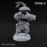Hand Mortar Lugging Thunder Warrior A Miniature for Dungeons and Dragons, Pathfinder or other TTRPGs