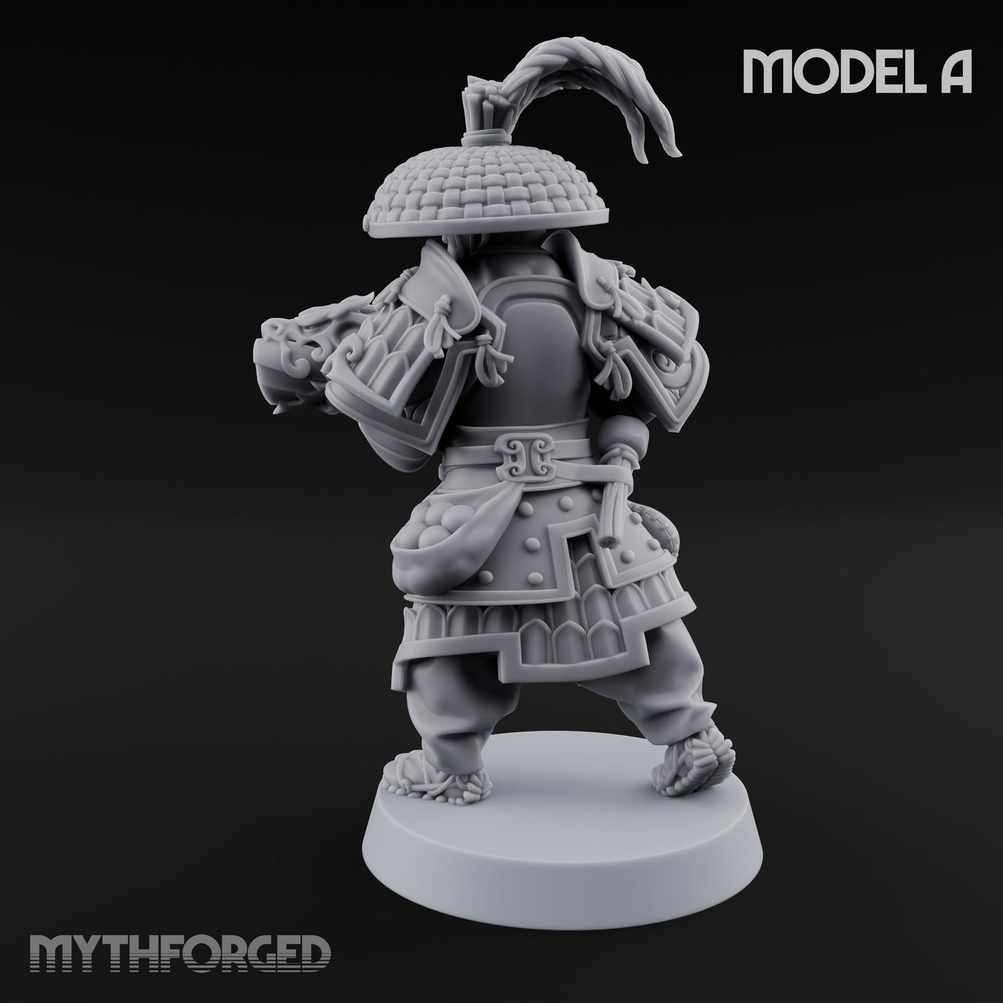 Hand Mortar Lugging Thunder Warrior A Miniature for Dungeons and Dragons, Pathfinder or other TTRPGs