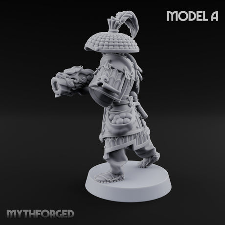 Hand Mortar Lugging Thunder Warrior A Miniature for Dungeons and Dragons, Pathfinder or other TTRPGs