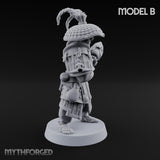 Hand Mortar Lugging Thunder Warrior B Miniature for Dungeons and Dragons, Pathfinder or other TTRPGs