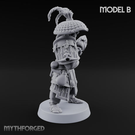 Hand Mortar Lugging Thunder Warrior B Miniature for Dungeons and Dragons, Pathfinder or other TTRPGs