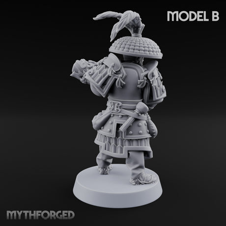 Hand Mortar Lugging Thunder Warrior B Miniature for Dungeons and Dragons, Pathfinder or other TTRPGs