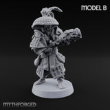Hand Mortar Lugging Thunder Warrior B Miniature for Dungeons and Dragons, Pathfinder or other TTRPGs