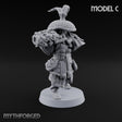 Hand Mortar Lugging Thunder Warrior C Miniature for Dungeons and Dragons, Pathfinder or other TTRPGs